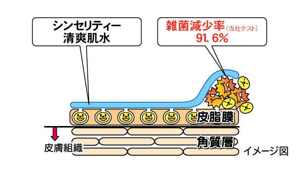 保湿と同時に皮膚の上で起きるシンセリティーの特長